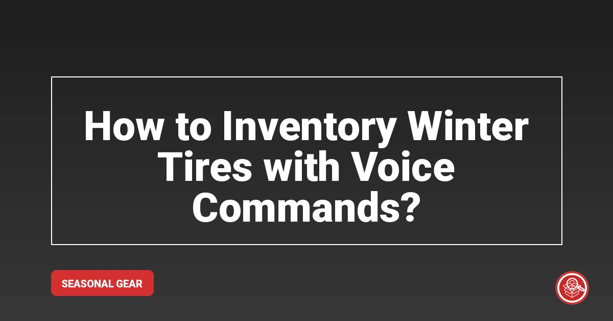 How to Inventory Winter Tires with Voice Commands?