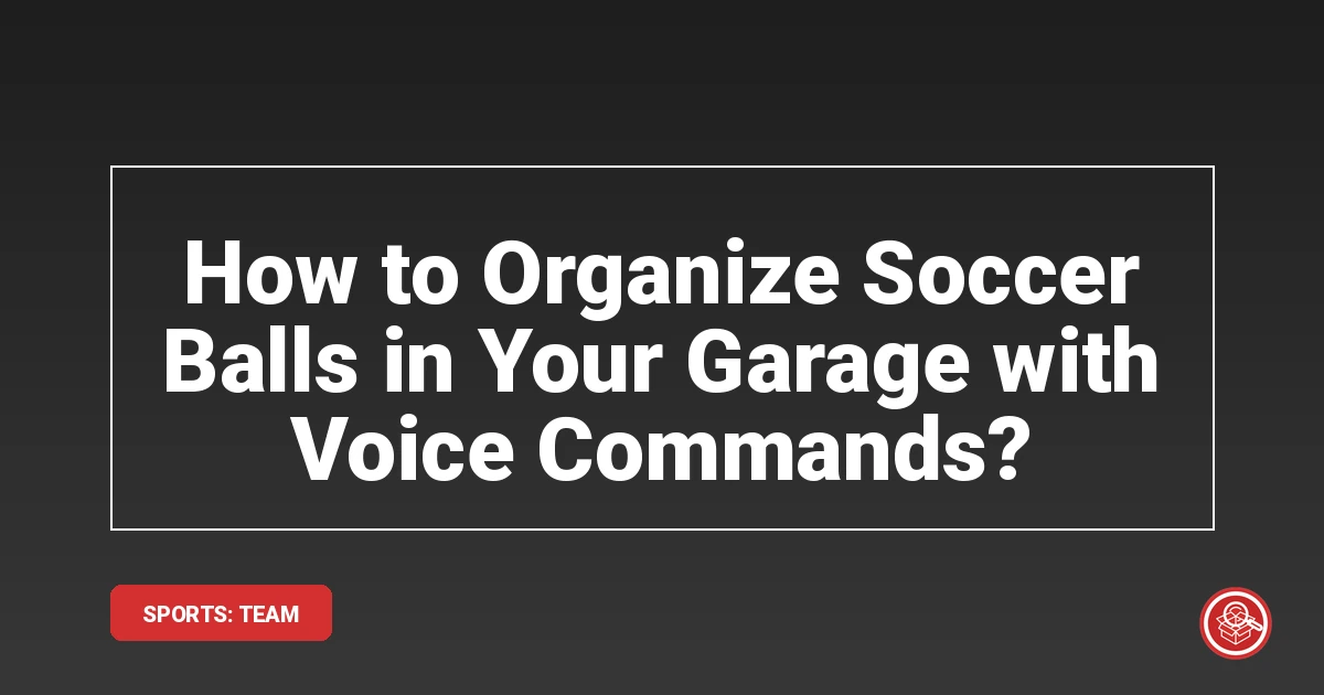 How to Organize Soccer Balls in Your Garage with Voice Commands? - SmartStow Blog